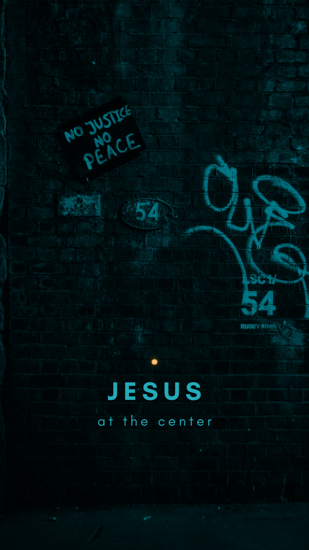 Justice Bible Studies Phone Wallpaper main text: &quot;Jesus at the center&quot;