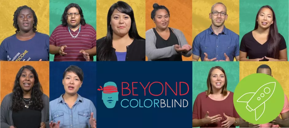 beyond colorblind logo and video speakers