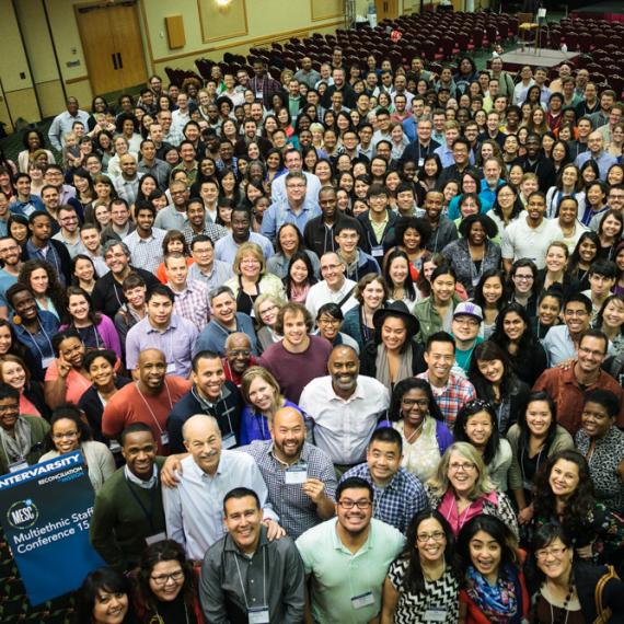 a group photos of staff at multiethnic staff conference 2018